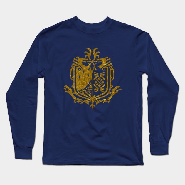 Monster Hunter World Fleet Emblem Long Sleeve T-Shirt by Civron